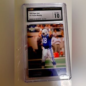 2003 Upper Deck Peyton Manning CSG10